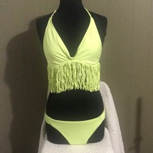 Neon yellow string bikini